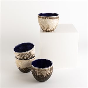 Obvara Bowl with Blue Interior