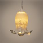 Lampe suspendue “Froufrou” en porcelaine avec effet Kintsugi