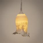 Lampe suspendue “Froufrou” en porcelaine avec effet Kintsugi