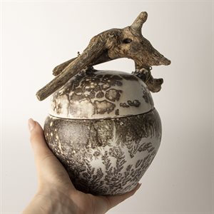 Jarre en céramique obvara et bois flotté 19