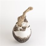 Jarre en céramique obvara avec ornement de bois flotté