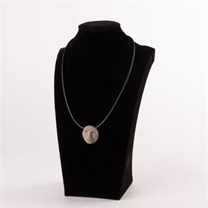 Ceramic pendant on rubber cord, model 1