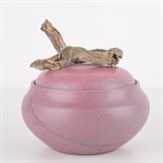 Petite jarre en porcelaine rose 3