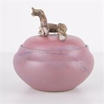 Petite jarre en porcelaine rose 3