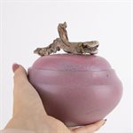 Petite jarre en porcelaine rose 3