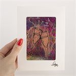 Felted Greeting Card - Champagne