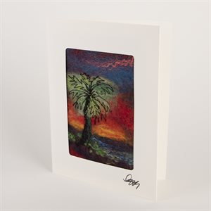 Felted Greeting Card - Palm Tree 