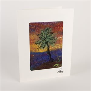 Carte de souhaits feutrée - Palmier 2