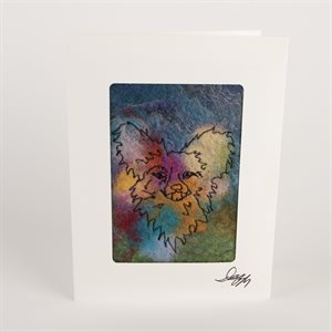 Felted Greeting Card - Dog 