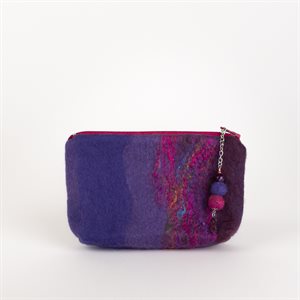 Moyenne pochette en laine feutrée - Mauve 6
