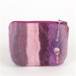 Petite pochette en laine feutrée - Mauve 2 Petite pochette en laine feutrée - Mauve 2