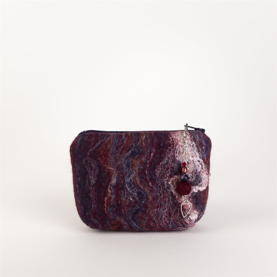 Small Wool Pouch Felted - Mauve 