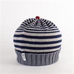 Bonnet en mérinos - Argent et canneberge - Enfant 6 à 8 ans Bonnet en mérinos - Argent et canneberge - Enfant 6 à 8 ans