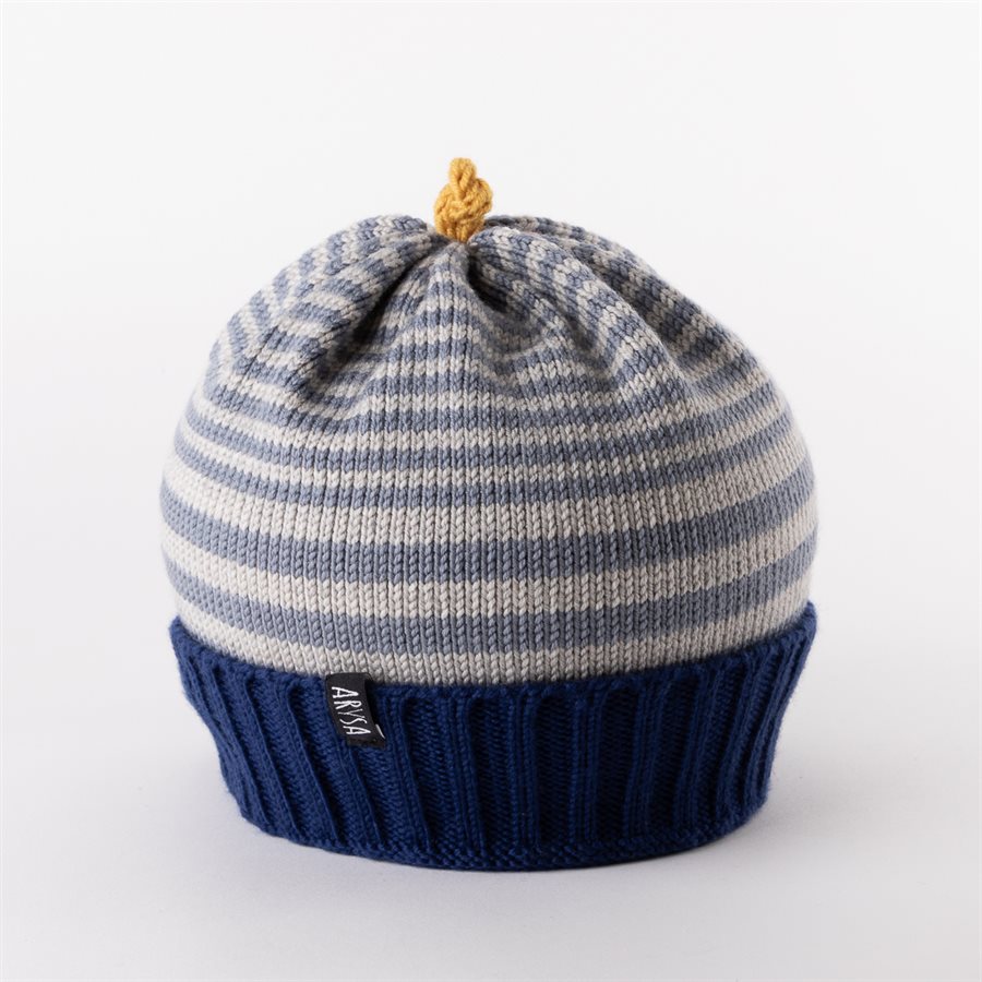 Bonnet adulte en laine mérinos Marine - Petit / Moyen Bonnet adulte en laine mérinos Marine - Petit / Moyen