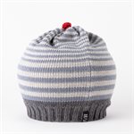 Merino Hat - Nickel and Cranberry - Child 9 to 12 years old Merino Hat - Nickel and Cranberry - Child 9 to 12 years old