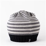 Bonnet en mérinos - Noir et crème - Enfant 3 à 5 ans