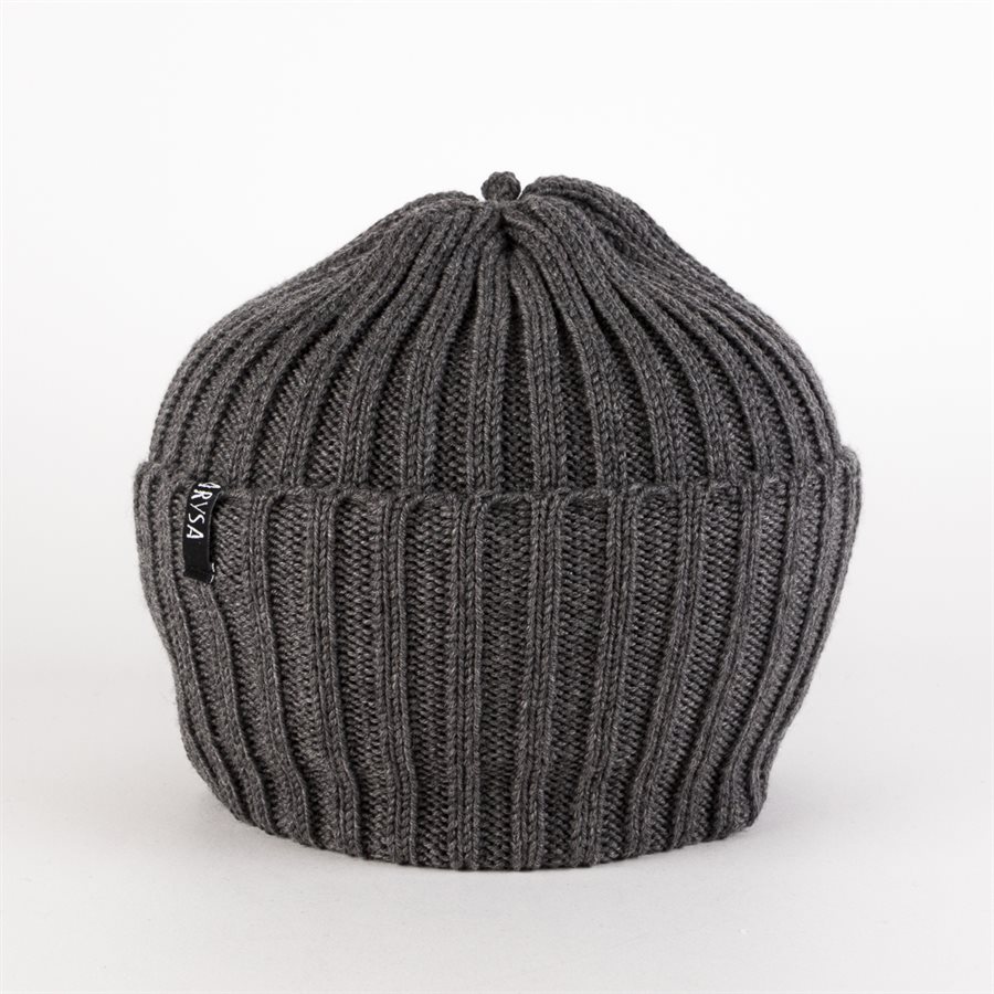 Bonnet côtelée en mérinos Nickel uni Bonnet côtelée en mérinos Nickel uni