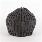 Bonnet côtelée en mérinos Nickel uni