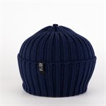 Bonnet mérinos côtelé - Marine - Adulte (taille unique) Bonnet mérinos côtelé - Marine - Adulte (taille unique)