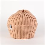 Adult ribbed merino beanie Solid peach Adult ribbed merino beanie  Solid peach