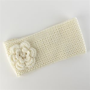Bandeau ornement floral - Crème - Adulte (taille unique)