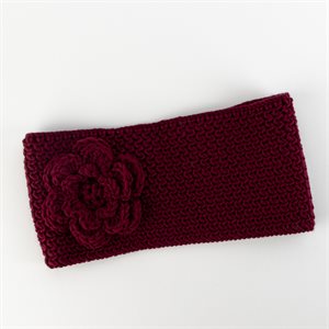 Bandeau ornement floral - Merlot - Adulte (taille unique)