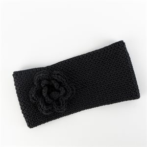 Bandeau ornement floral - Noir - Adulte (taille unique)