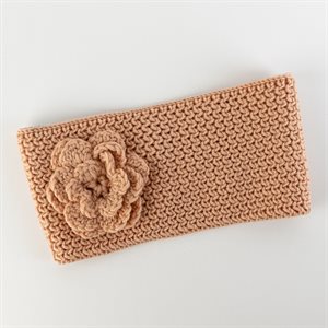 Bandeau ornement floral - Pêche - Adulte (taille unique)