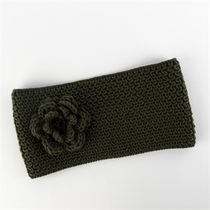 Bandeau ornement floral - Olive - Adulte (taille unique)