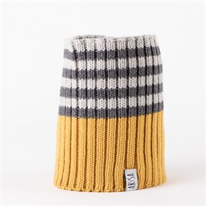 Cache-col mérinos - Or, nickel et gris - Adulte (taille unique)