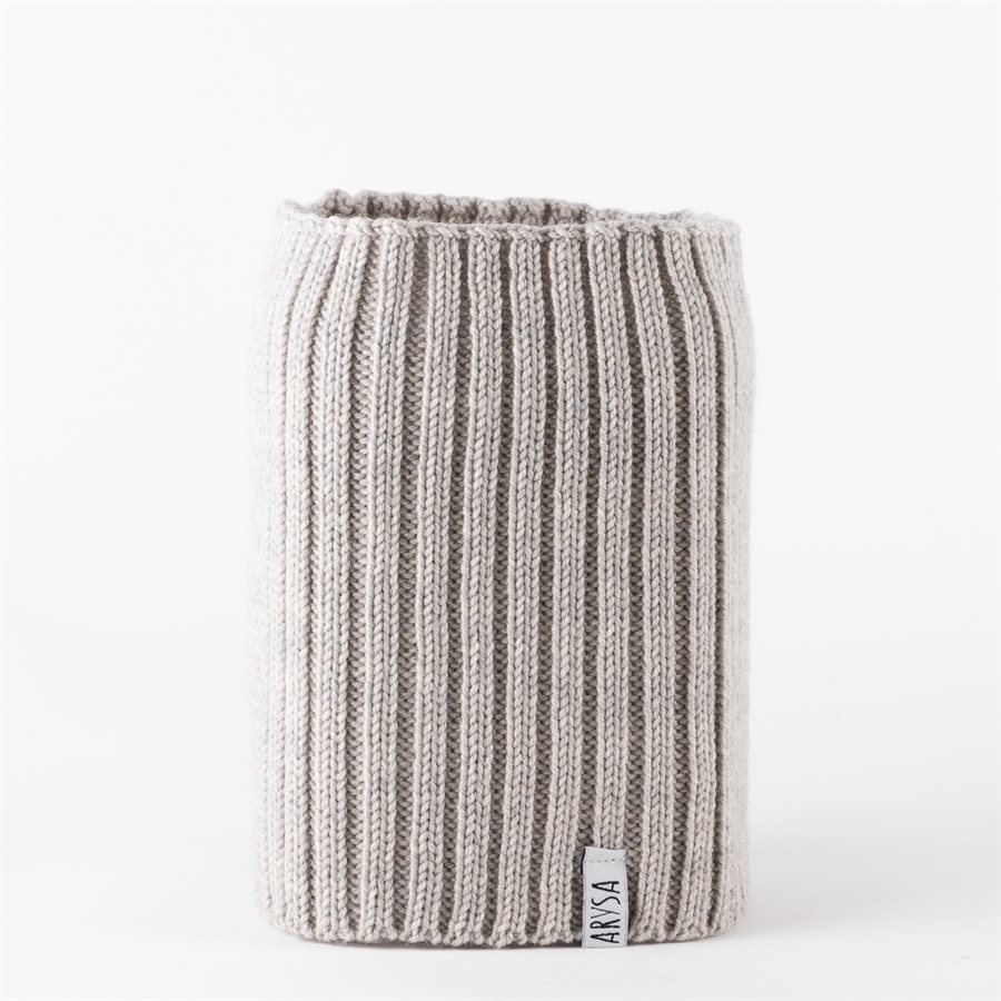 Cache-col pour adulte en laine mérinos, Gris uni Cache-col pour adulte en laine mérinos, Gris uni