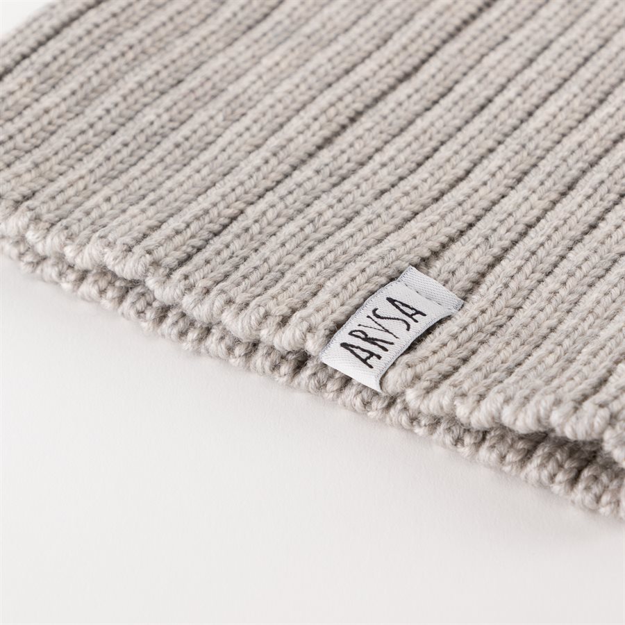 Cache-col pour adulte en laine mérinos, Gris uni Cache-col pour adulte en laine mérinos, Gris uni