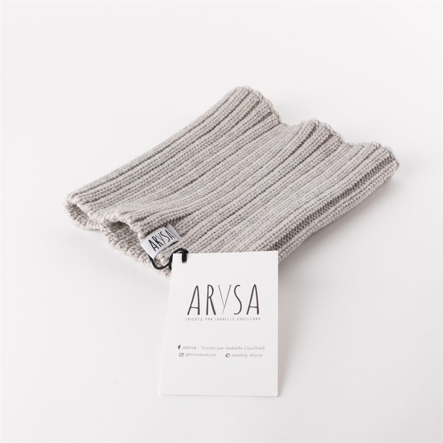 Cache-col pour enfant en laine mérinos, Gris uni Cache-col pour enfant en laine mérinos, Gris uni