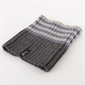 Cache-col mérinos - Argent, gris et nickel - Adulte (taille unique)