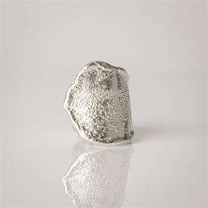 OLAS ajustable silver ring - Polished silver