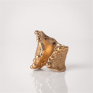 FAUVE ajustable silver ring - Gold plating