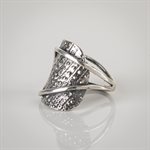 SEA URCHIN ajustable silver ring