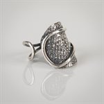 SEA URCHIN ajustable silver ring