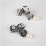 Boucle d'oreille ITIA - Argent et perle rose