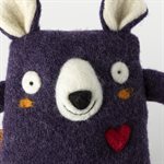 Woollen doggie - The purple teddy bear