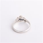 Silver ring adorned with gold, spiral point model, size 5¼