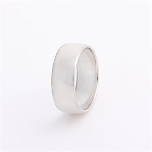 Plain silver bangle ring, 8 mm, size 5¾