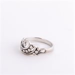 Silver ring, openwork spiral crown model, size 6¼