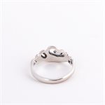 Silver ring, openwork spiral crown model, size 6¼