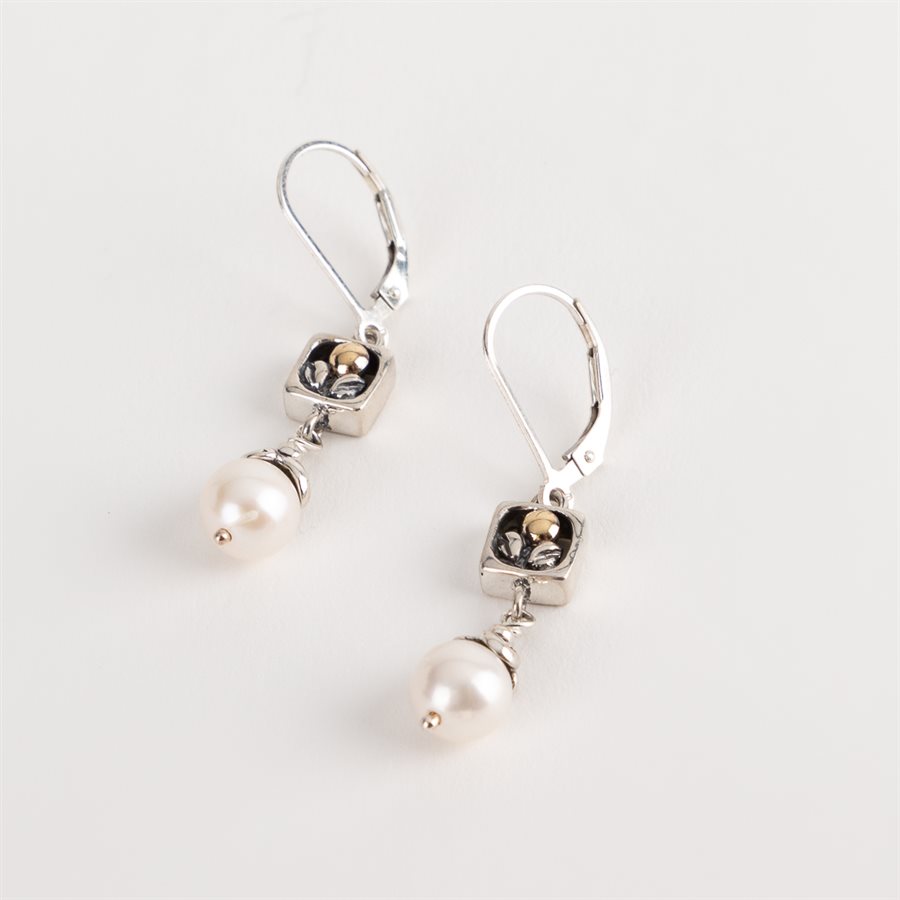 Boucles D'oreilles Dormeuses En Argent - Occasion, Couleur Argenté