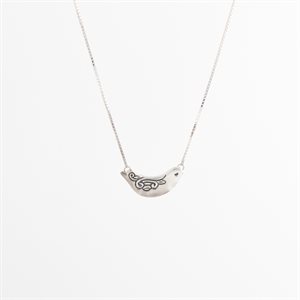 Silver pendant, bird model 