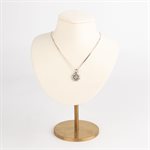 Pendentif en argent orné d'or, modèle fleur