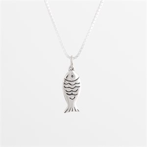Silver pendant, fish model 