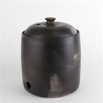 Large Smoky Ceramic Garlic Pot 1