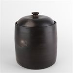 Large Smoky Ceramic Garlic Pot 1